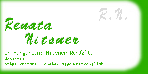 renata nitsner business card